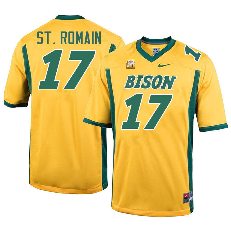 North Dakota State Bison #17 Isiah St. Romain College Football Jerseys Stitched-Yellow
